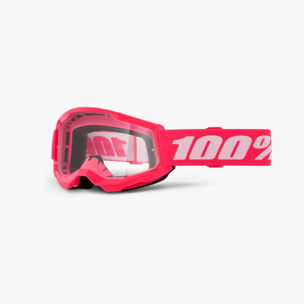 100% Strata 2 Junior Goggle - Clear Lens 2024 - Liquid-Life #Wähle Deine Farbe_pink