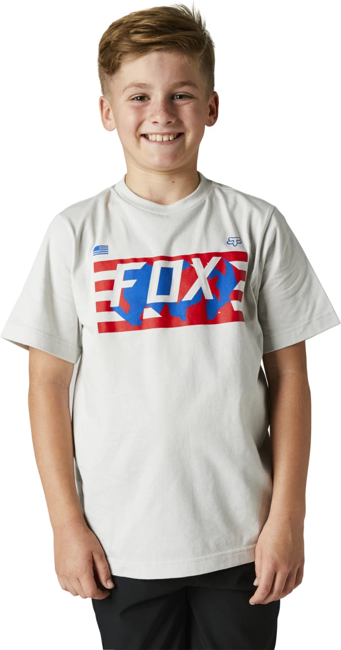 Fox Rwt Flag SS Tee Youth - Liquid-Life #Wähle Deine Farbe_Light Grey