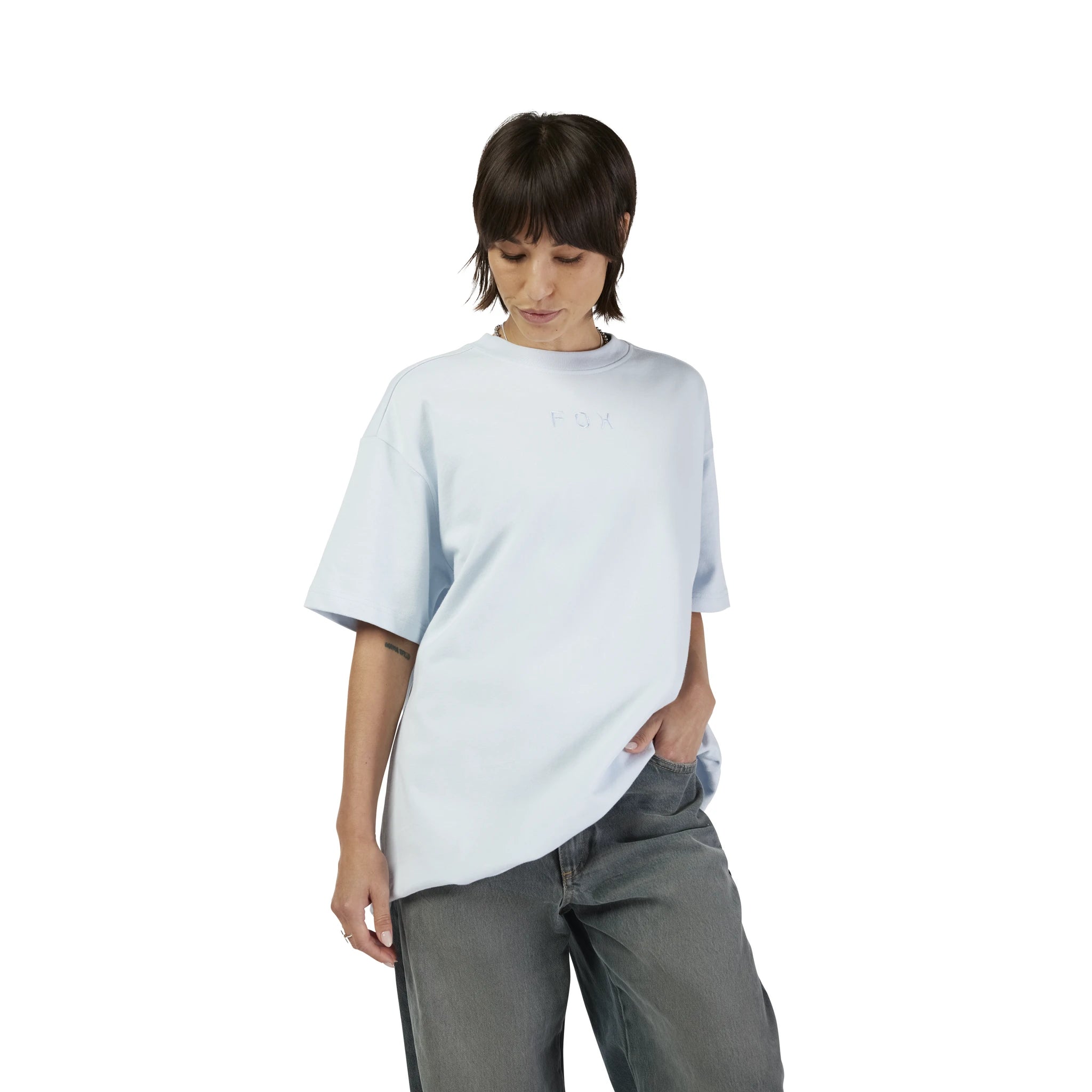 Fox W Wordmark OS SS Tee - Liquid-Life #Wähle Deine Farbe_Pale Blue