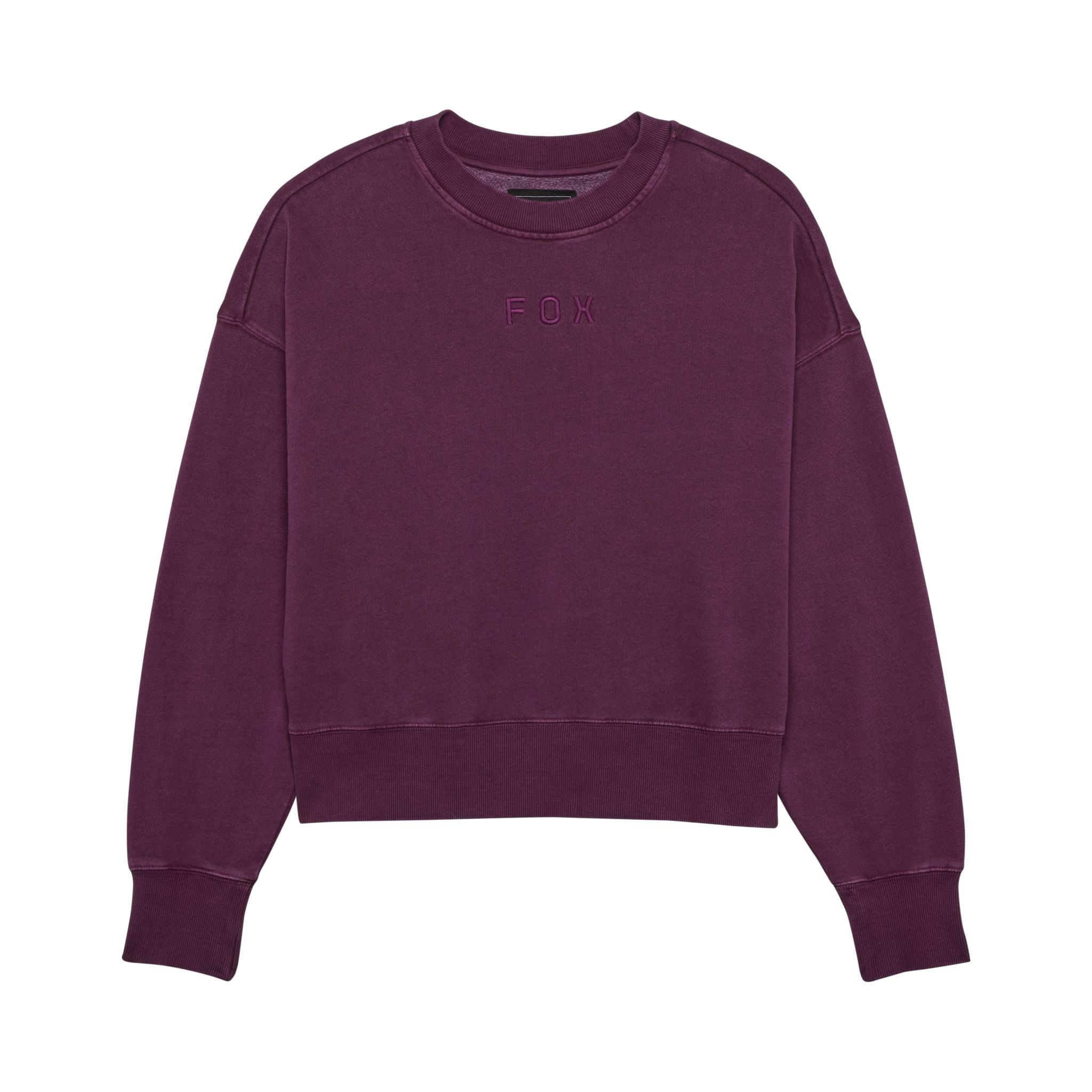 Fox W Wordmark Oversized Fleece Crew - Liquid-Life #Wähle Deine Farbe_Sangria