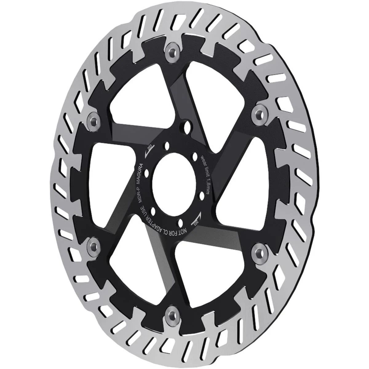 Magura Bremsscheibe MDR-P, Ø 203 mm, 6-Loch, mit 6 Schrau - Liquid-Life #Wähle Deine Farbe_schwarz