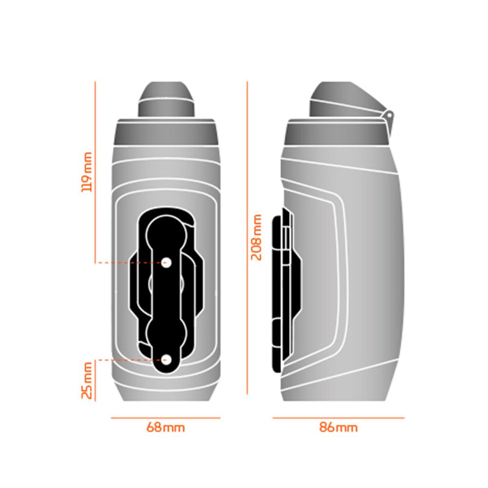 Fidlock Bottle 590 + Bike Base - Liquid-Life #Wähle Deine Farbe_transparent white