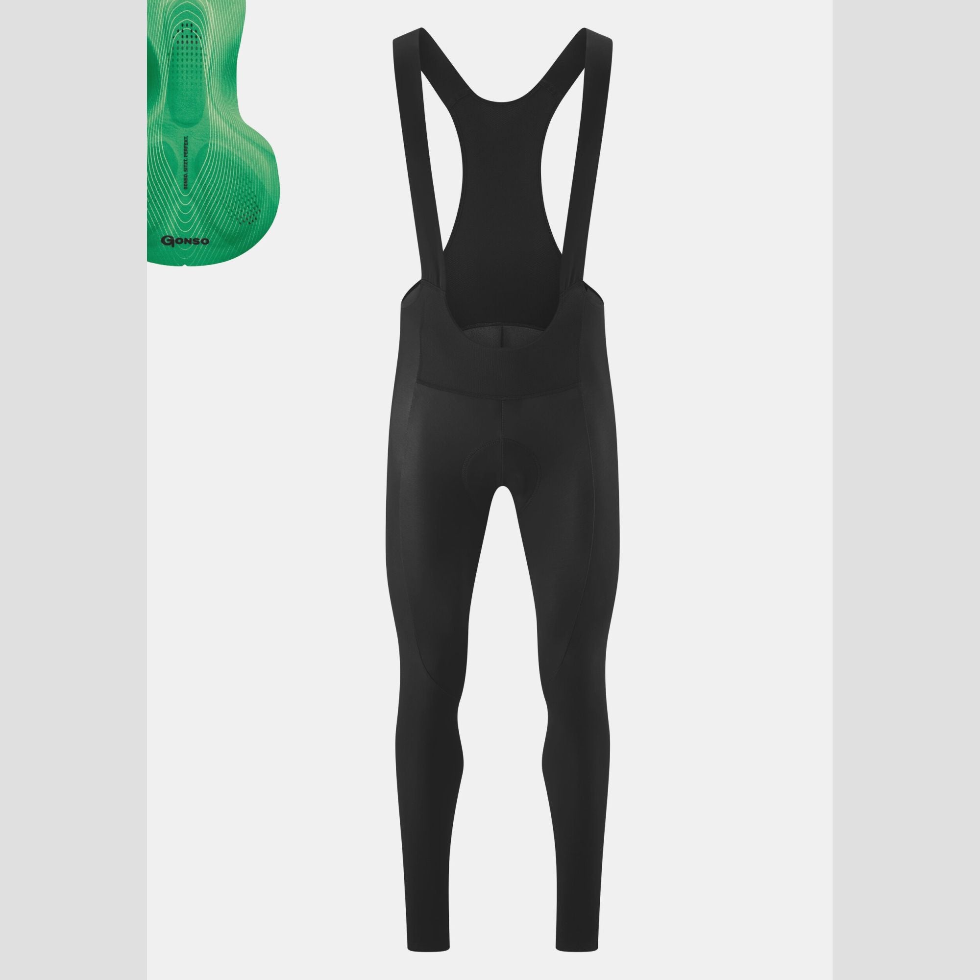 Gonso Sitivo Ti Bibshort lang #Wähle Deine Farbe_BlackBright Green