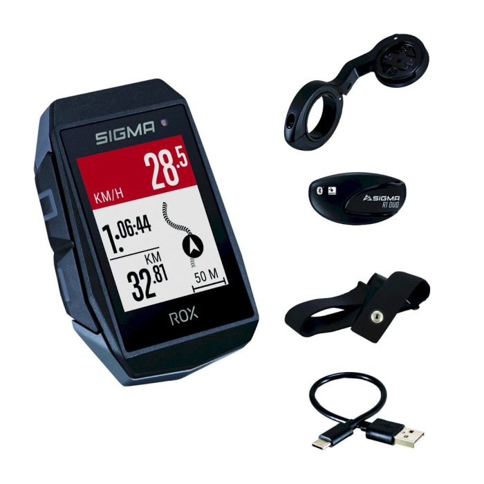 Sigma GPS Radcomputer ROX 11.1 EVO HR set - Liquid-Life #Wähle Deine Farbe_Schwarz