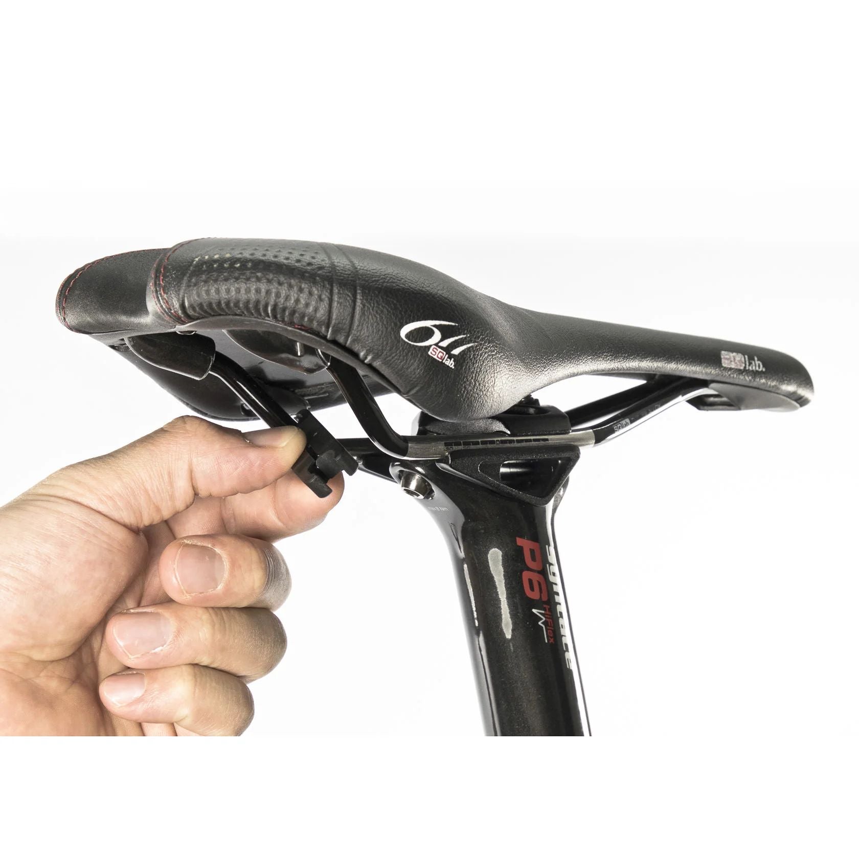 Lupine Sattelstrebenhalter Rotlicht - Liquid-Life #Wähle Deine Farbe_Schwarz