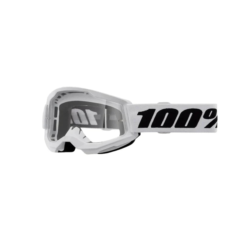 100% Strata 2 Junior Goggle - Clear Lens 2024 #Wähle Deine Farbe_white