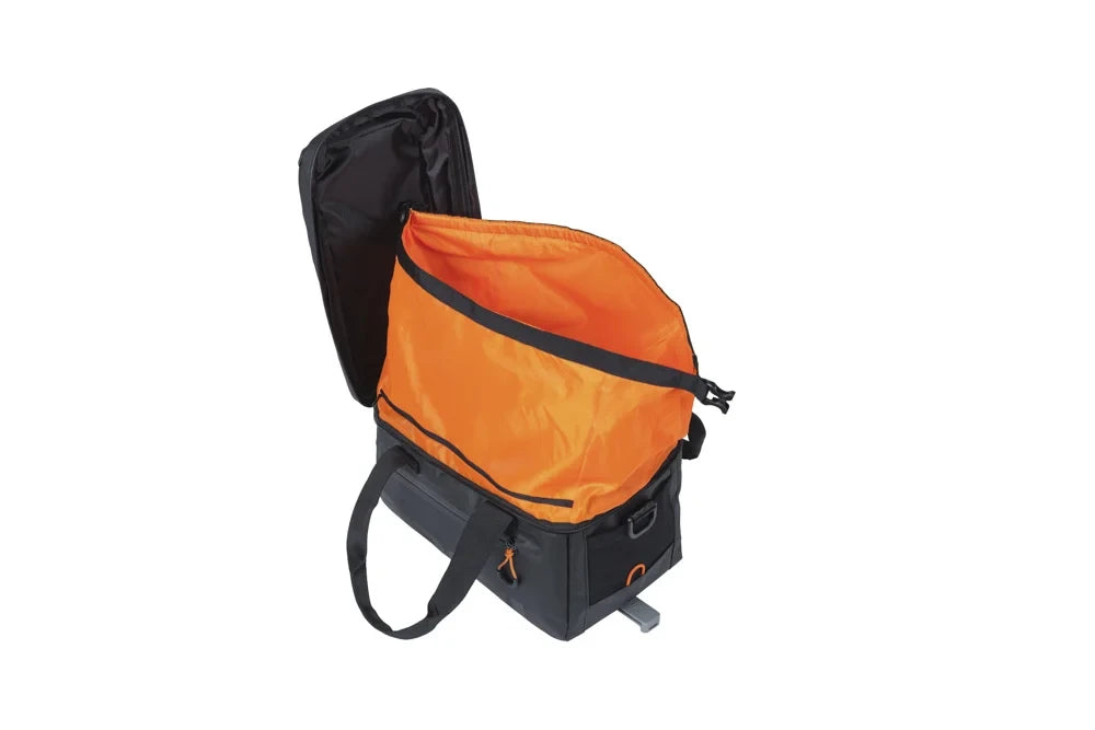 BASIL Gepäckträgertasche Miles Tarpaulin MIK 2.0 - Liquid-Life #Wähle Deine Farbe_black orange