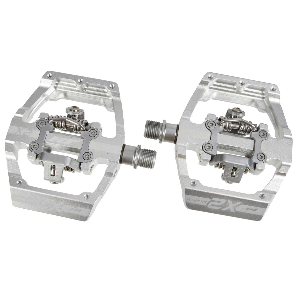 HT Components X2 Systempedale 460g CNC Cromoly - Liquid-Life #Wähle Deine Farbe_Silver