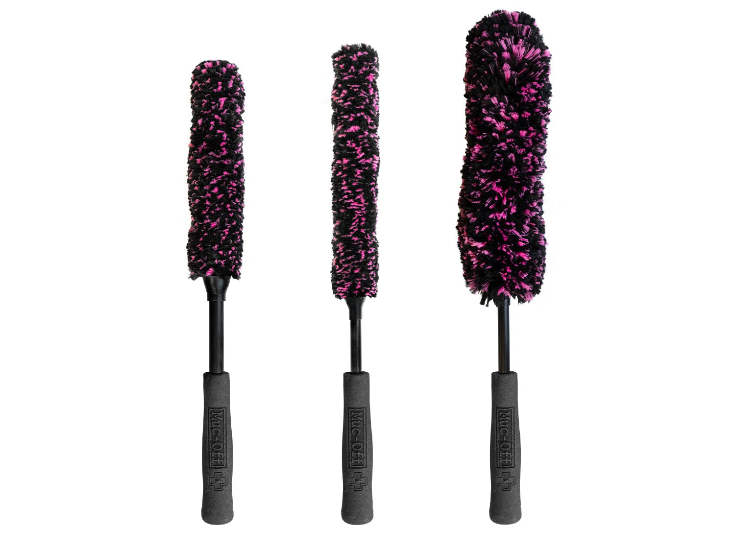 Muc Off Microfibre Brush Kit (Set of 3) - Liquid-Life #Wähle Deine Farbe_black