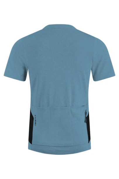 Cube GRAVEL Trikot Full Zip CARGO kurzarm - Liquid-Life #Wähle Deine Farbe_blue