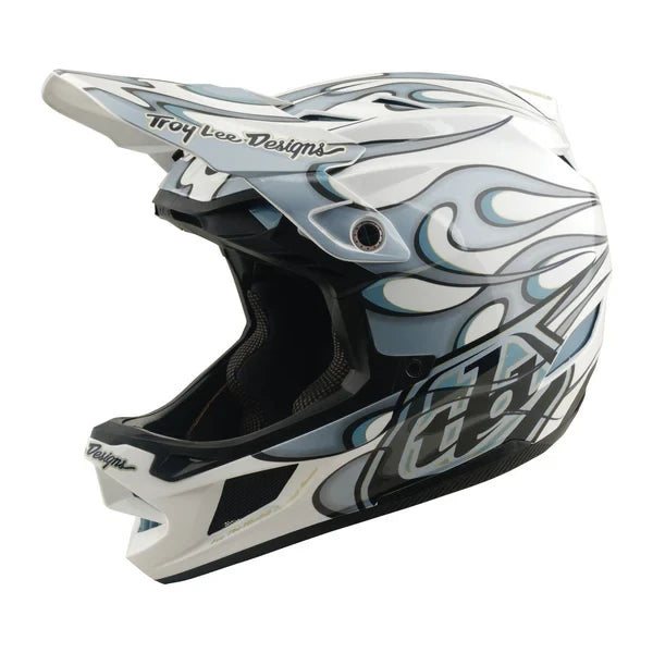 Troy Lee Designs D4 Composite Mips Helm Torched - Liquid-Life #Wähle Deine Farbe_white/silver