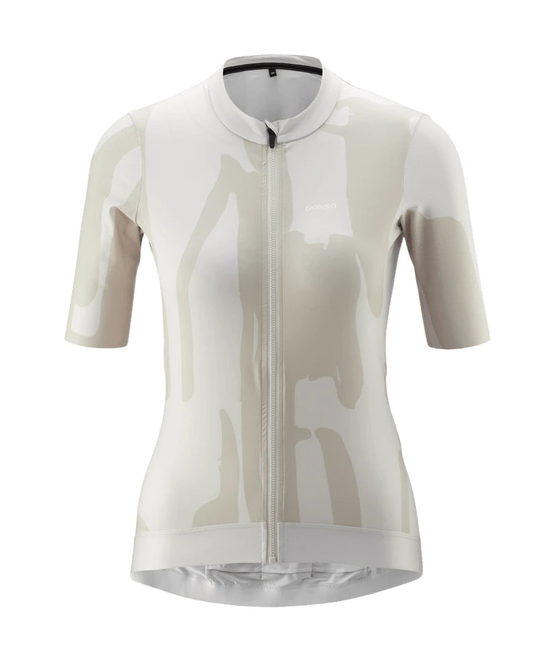 Gonso Print Radtrikot-1/2-FZ Damen - Liquid-Life #Wähle Deine Farbe_chateau gray