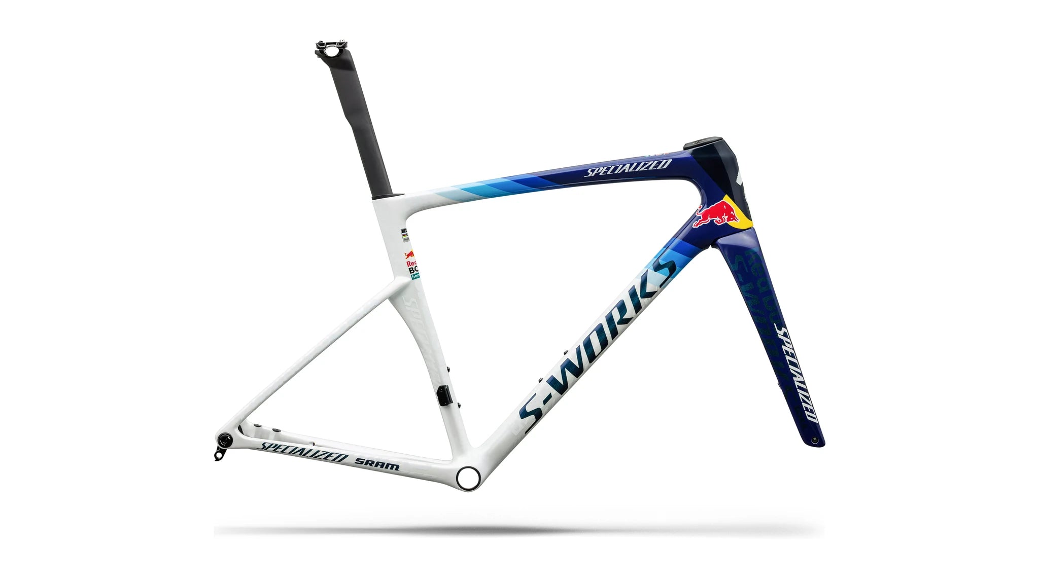 Specialized Tarmac SL9 S-Works Rahmen Team Replica RB Gloss Metallic White Silver / Deep Blue 2027