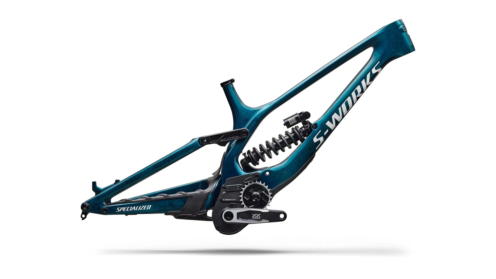 Specialized Demo 11 S-Works Rahmen - Teal Tint Carbon/Smoke/White