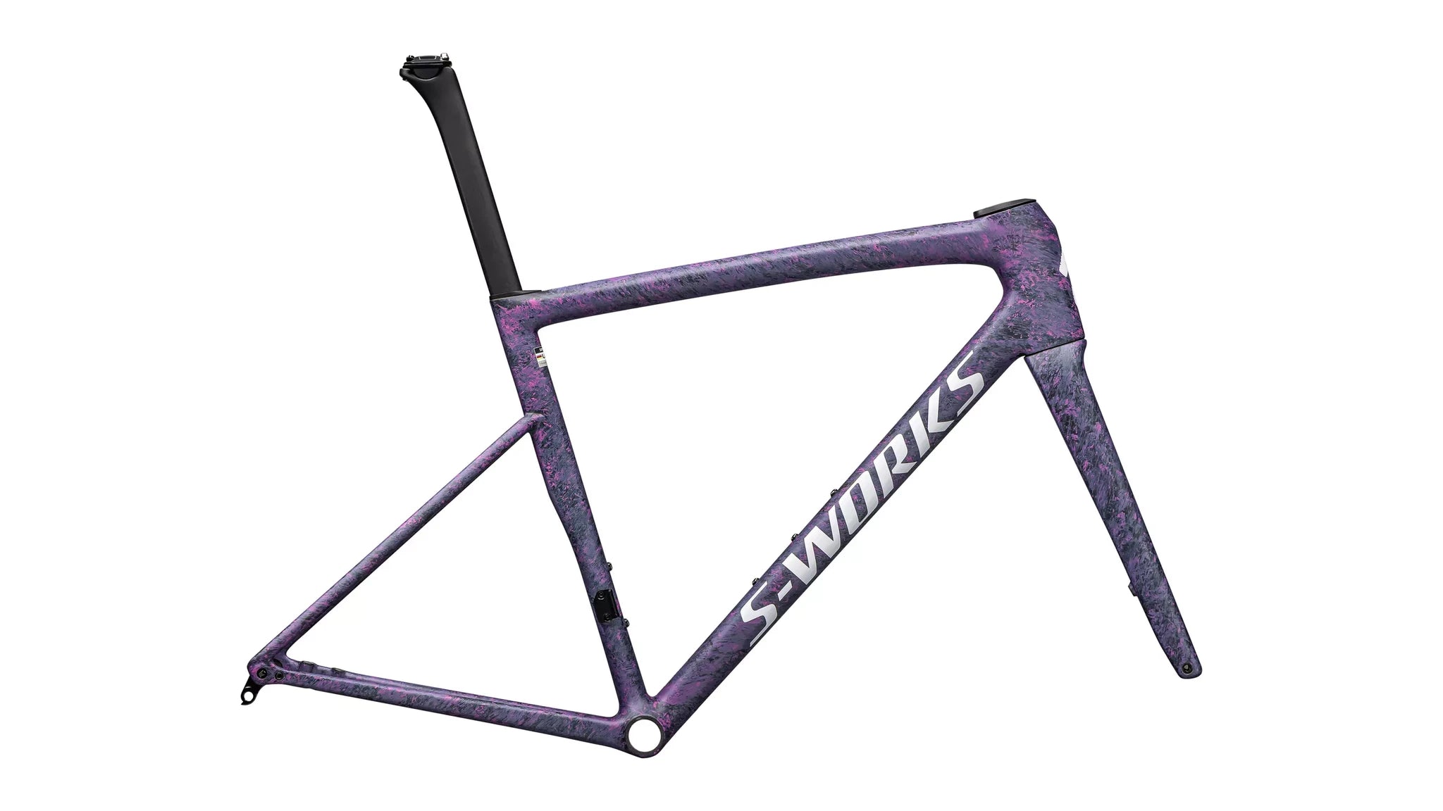 Specialized Tarmac SL 8 S-Works Rahmenset #Wähle Deine Farbe_Carbon / Rebel Pink Deep Lake Metallic Impasto / White