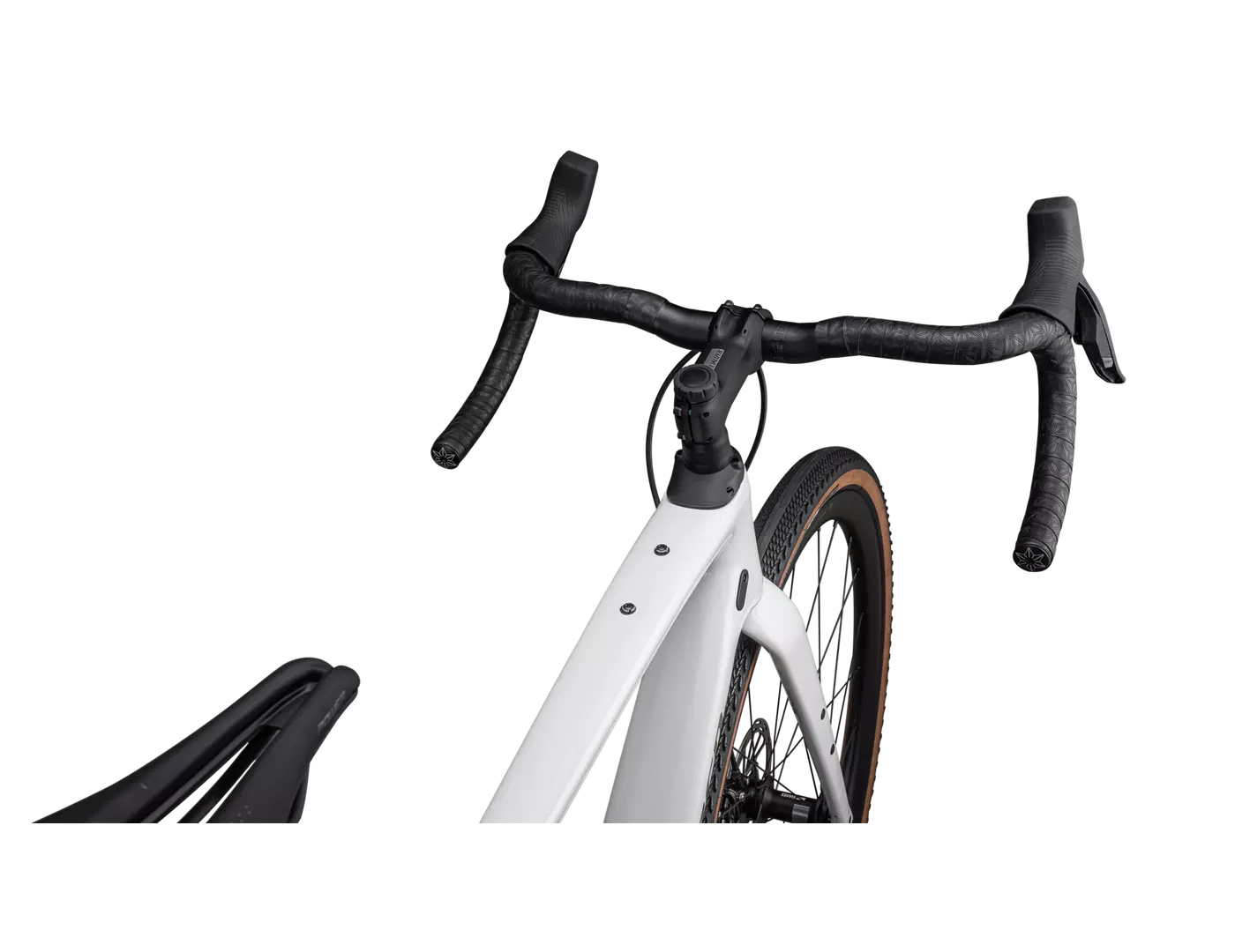 Specialized Diverge Fahrradlenker und Sattel in Seitenansicht, geeignet für Gravel-Abenteuer und sportliche Fahrer.