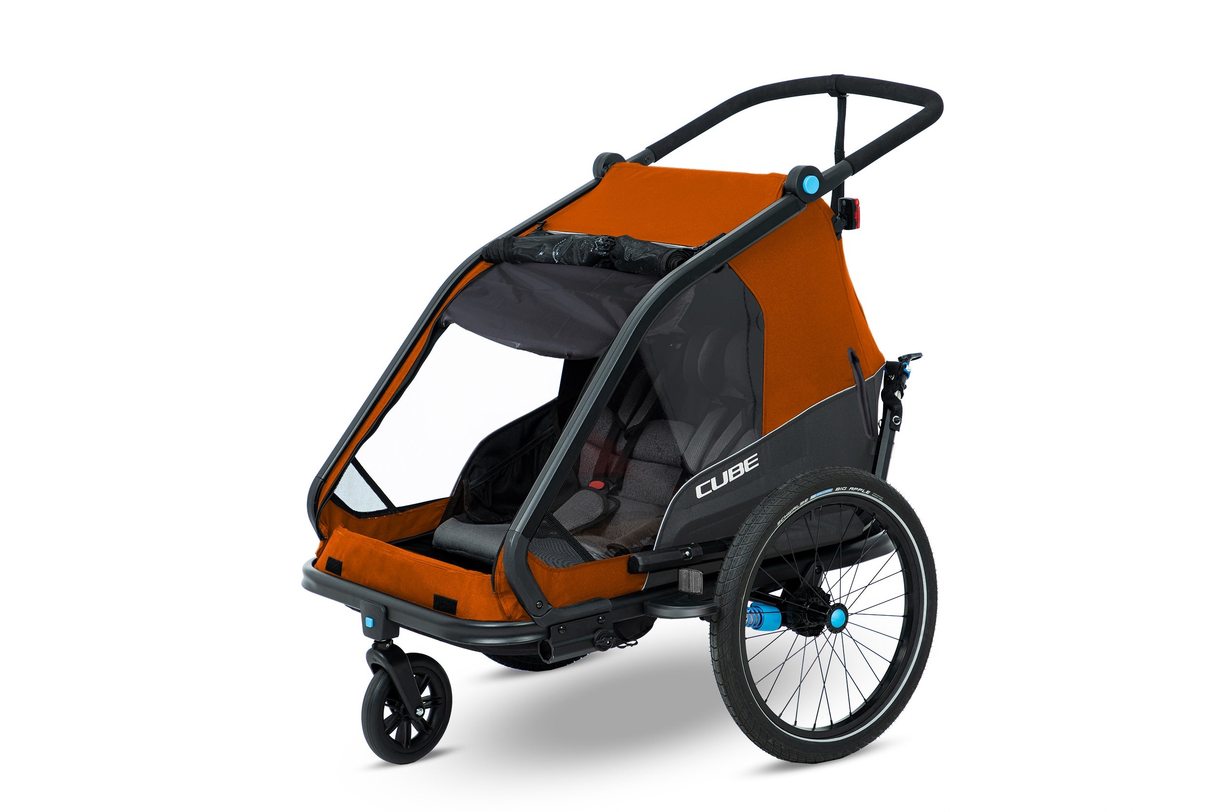 Cube children's bicycle trailer Double CMPT X Actionteam