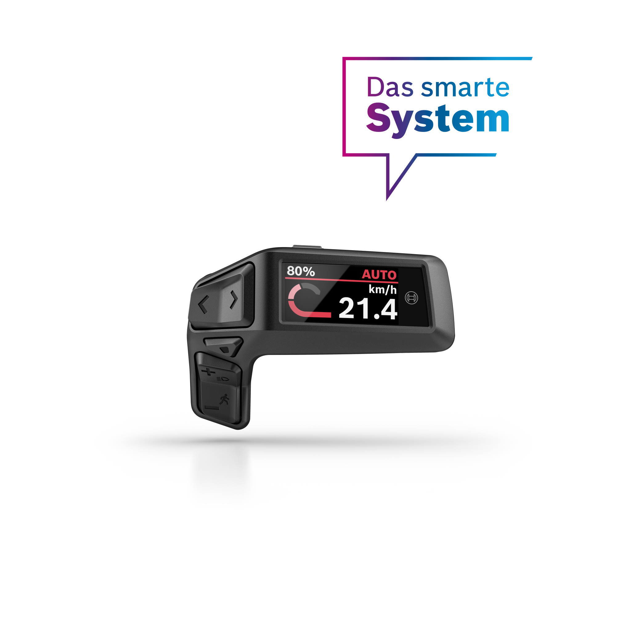 E-Bike Display mit Geschwindigkeitsanzeige, ideal zur einfachen Steuerung der Fahrradhilfe. Das smarte System.