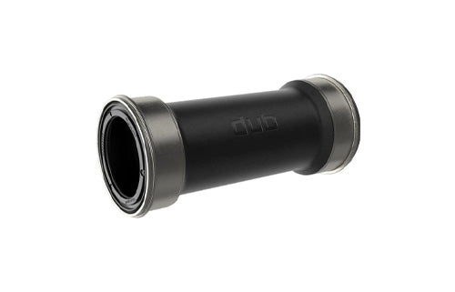 Schwarzes Fahrrad-Innenlager für Tretlagergehäuse, geeignet für MTB- und Rennrad-Anwendungen, ohne sichtbare Markenkennzeichnung.