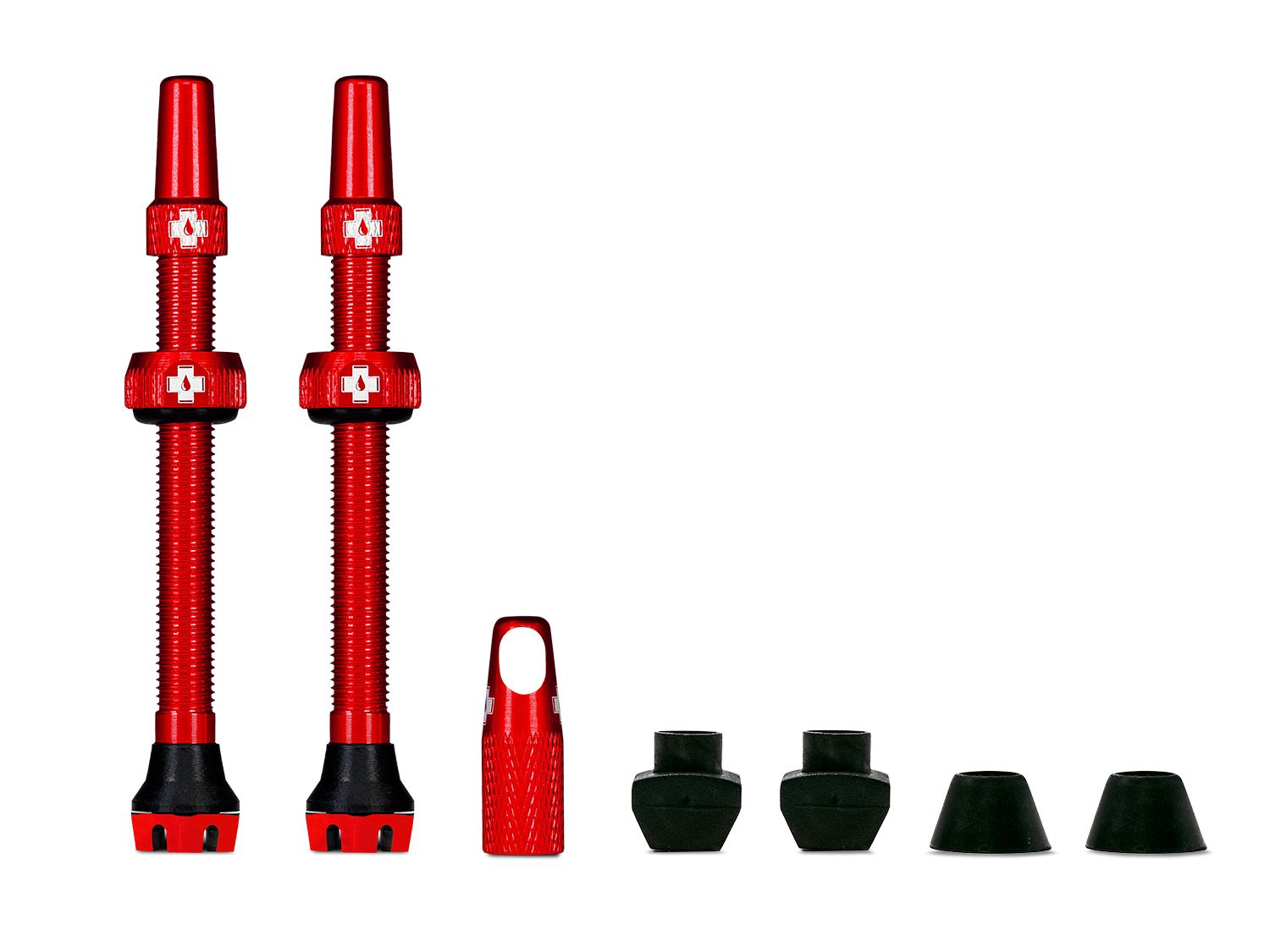 Muc Off Tubeless Valve Kit V2 Universal MTB & Road - Liquid-Life #Wähle Deine Farbe_red