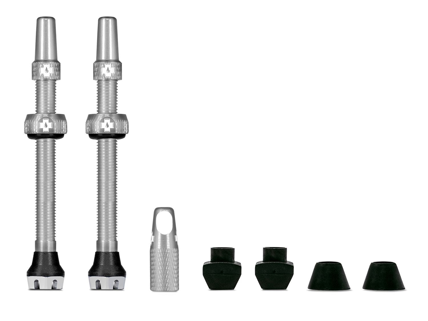 Muc Off Tubeless Valve Kit V2 Universal MTB & Road - Liquid-Life #Wähle Deine Farbe_silver