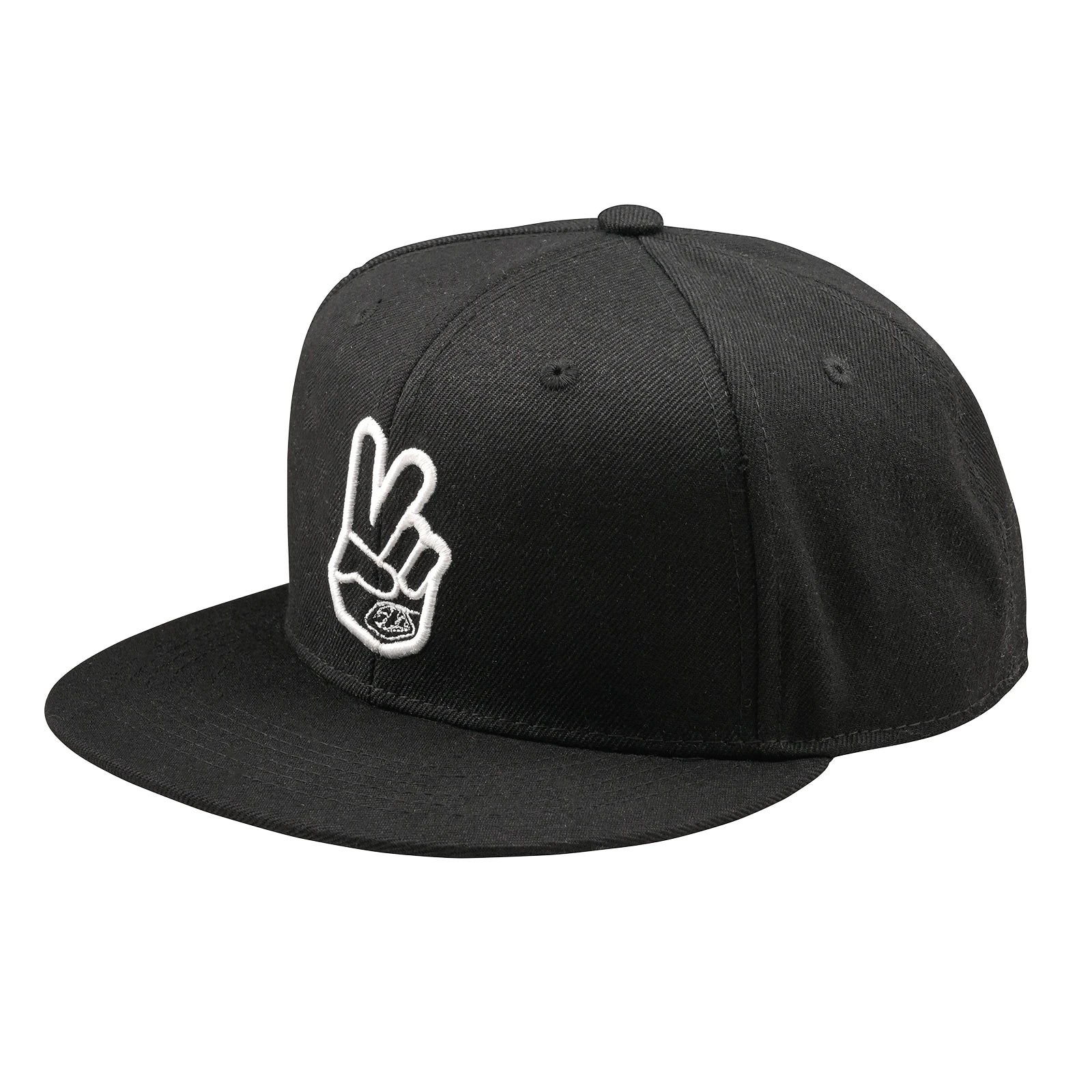 Troy Lee Designs Flat Bill Snapback Cap Peace - Liquid-Life #Wähle Deine Farbe_black