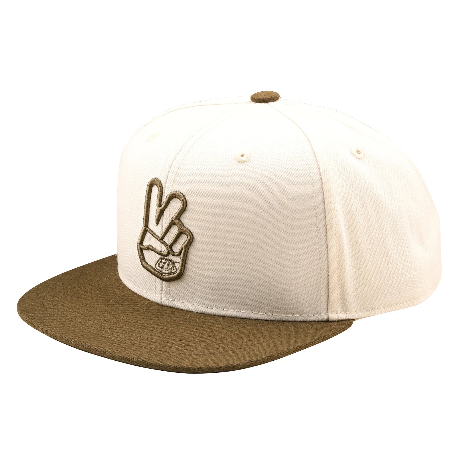 Troy Lee Designs Flat Bill Snapback Cap Peace - Liquid-Life #Wähle Deine Farbe_white/olive
