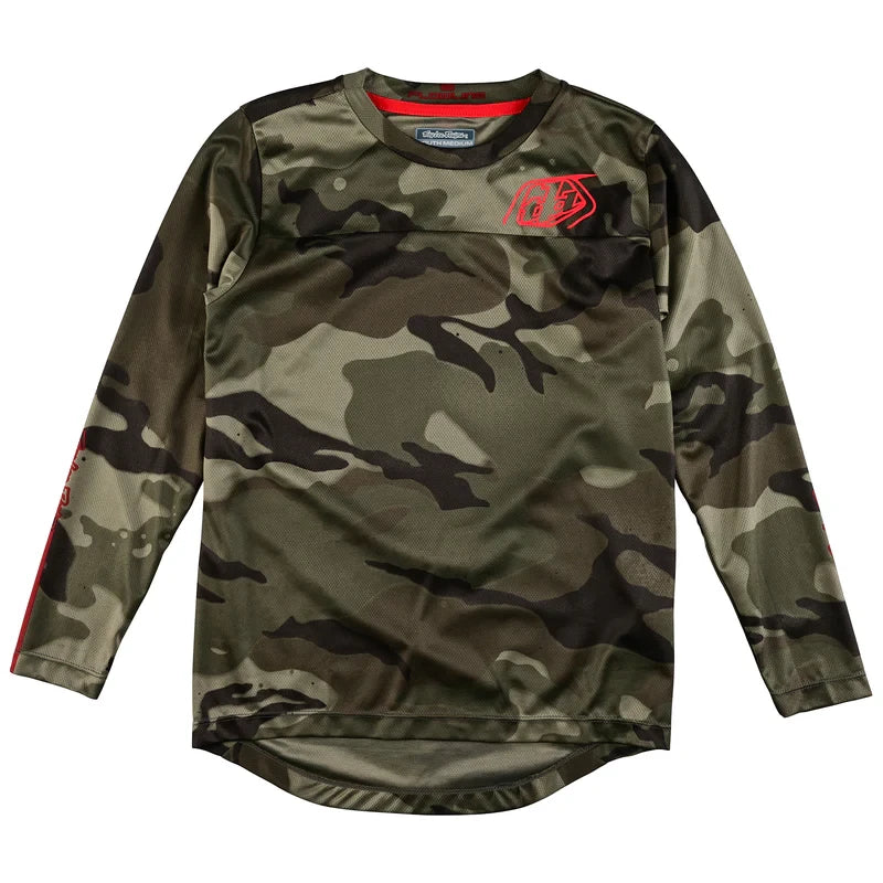 Troy Lee Designs Flowline LS Jersey Youth Spray - Liquid-Life #Wähle Deine Farbe_Camo army