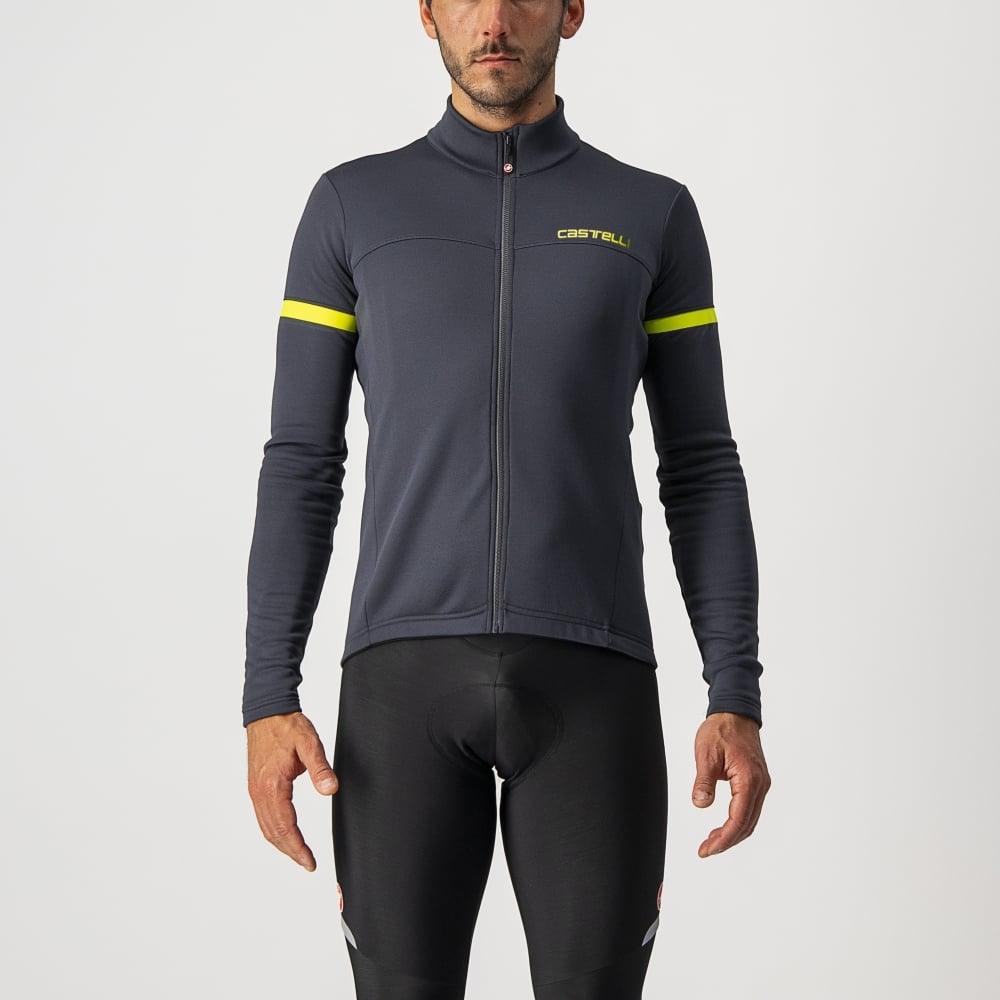 Castelli Fondo 2 Jersey Fz - Liquid-Life #Wähle Deine Farbe_Dark Gray/Yellow Fluo Reflex