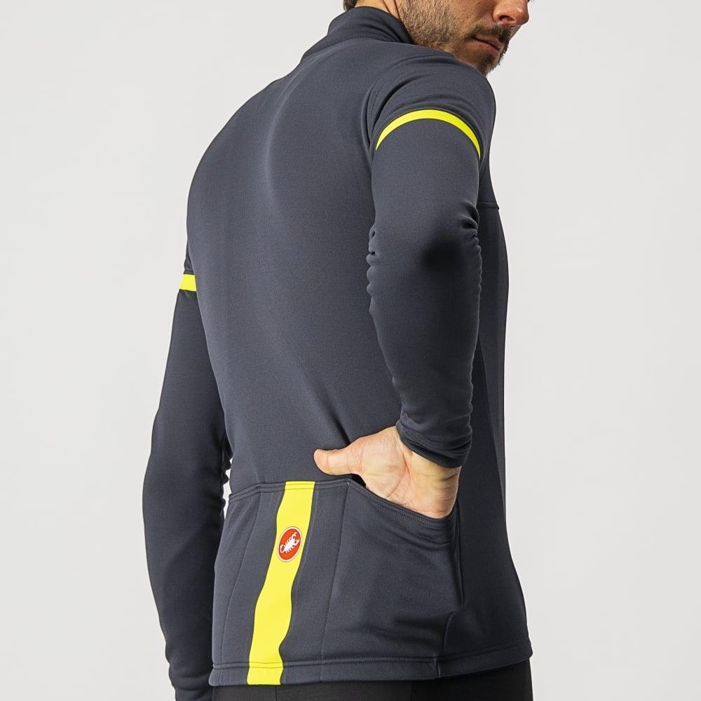 Castelli Fondo 2 Jersey Fz - Liquid-Life #Wähle Deine Farbe_Dark Gray/Yellow Fluo Reflex