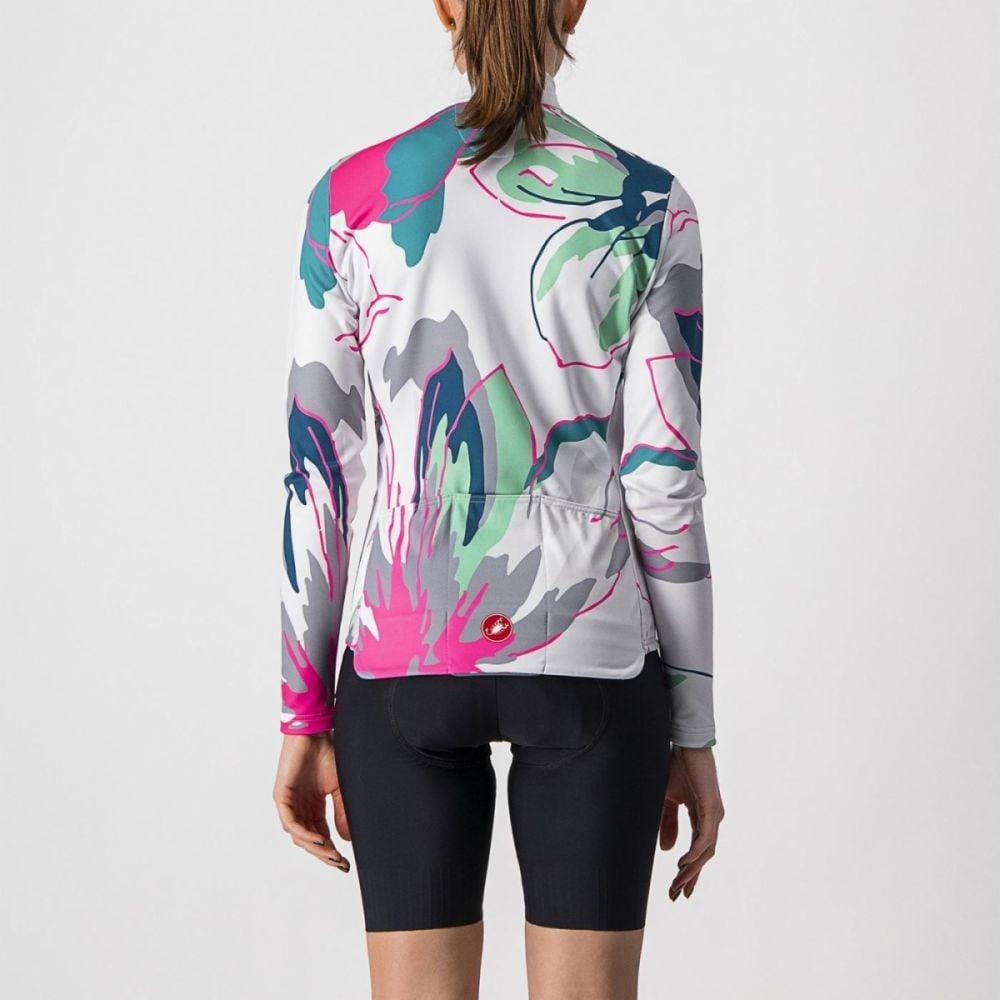 Castelli Unlimited Thermal Damen Jersey - Liquid-Life #Wähle Deine Farbe_Silver Gray/Tealblue-Flowers