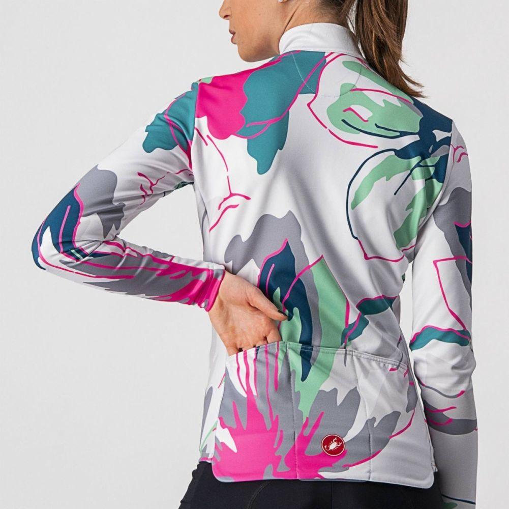 Castelli Unlimited Thermal Damen Jersey - Liquid-Life #Wähle Deine Farbe_Silver Gray/Tealblue-Flowers