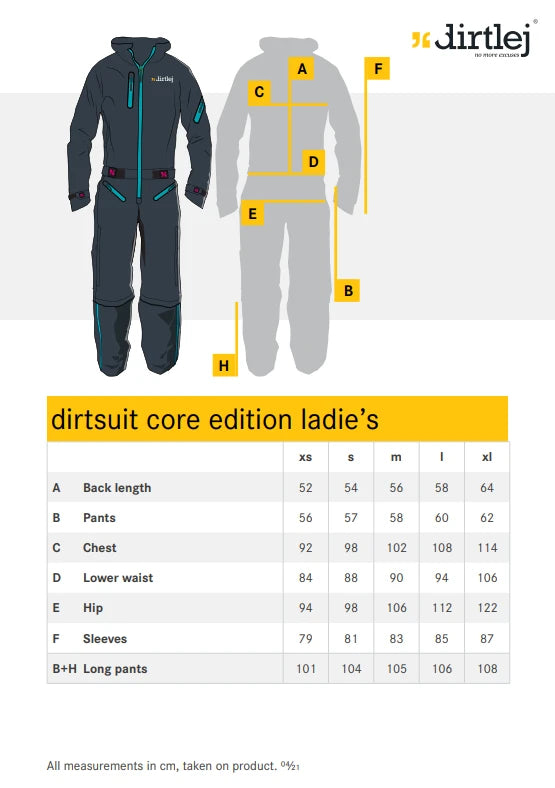 dirtlej dirtsuit core edition ladies