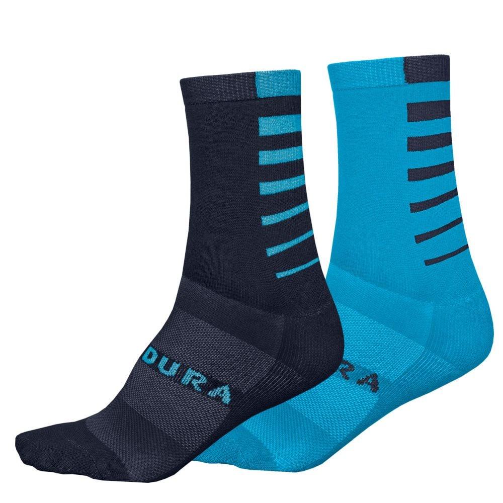 Endura Coolmax Stripe Socken (Doppelpack) - Liquid-Life #Wähle Deine Farbe_Electric Blue