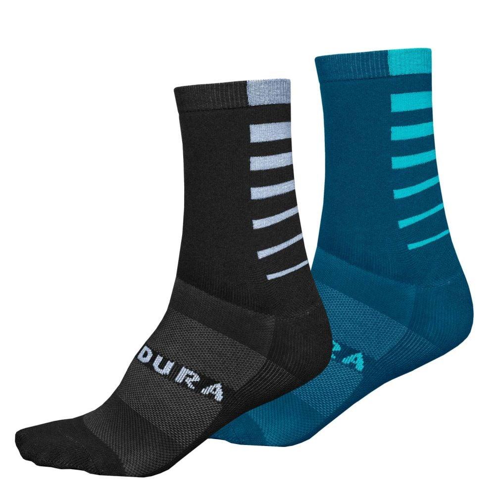Endura Coolmax Stripe Socken (Doppelpack) - Liquid-Life #Wähle Deine Farbe_Kingfisher
