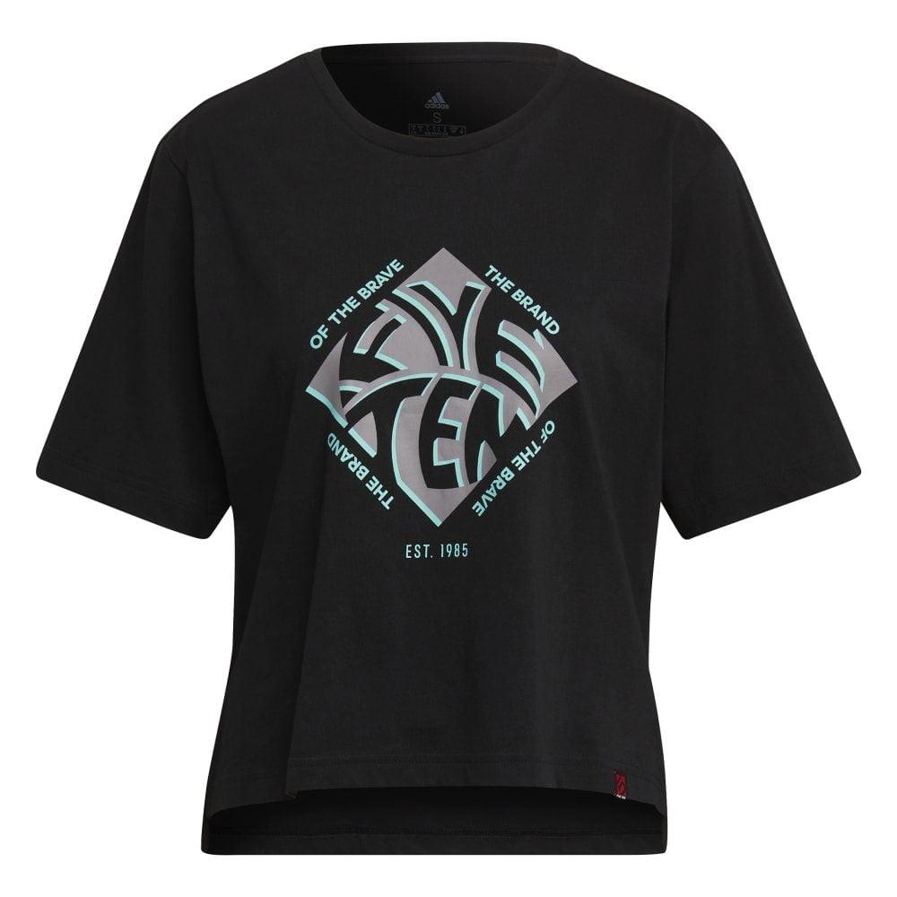 FiveTen Cropped Graphic T-Shirt - Liquid-Life #Wähle Deine Farbe_Black