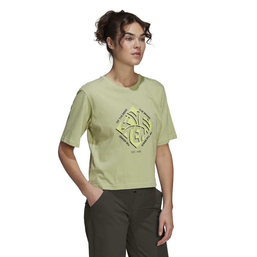 FiveTen Cropped Graphic T-Shirt - Liquid-Life #Wähle Deine Farbe_Lime