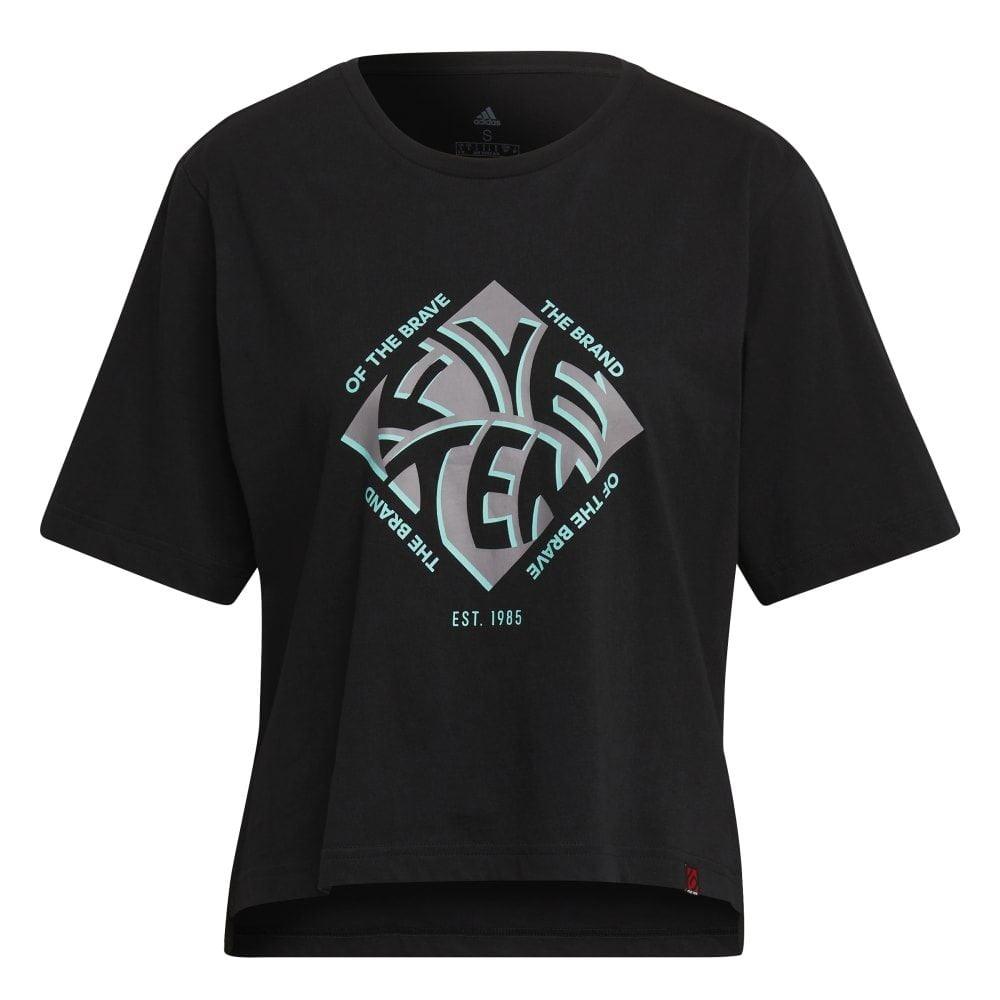 FiveTen Cropped Graphic T-Shirt - Liquid-Life #Wähle Deine Farbe_Black