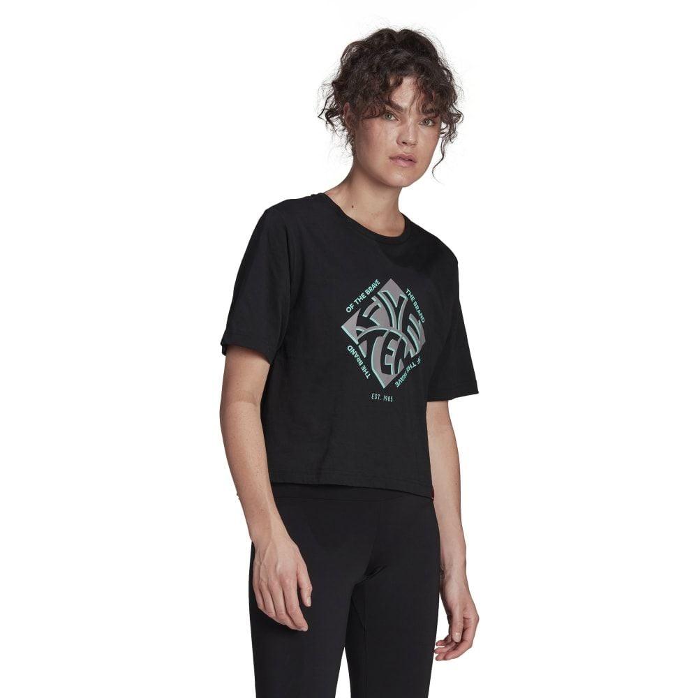 FiveTen Cropped Graphic T-Shirt - Liquid-Life #Wähle Deine Farbe_Black