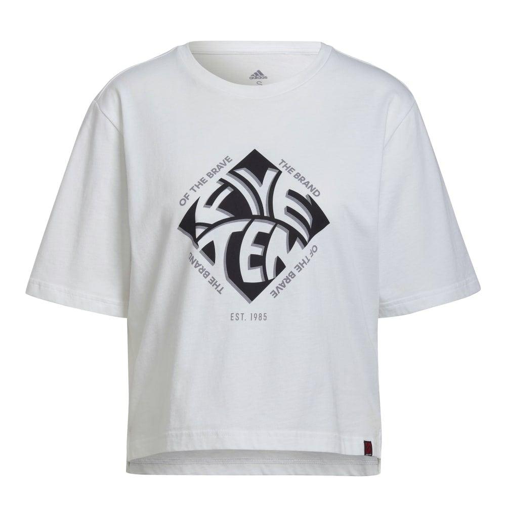 FiveTen Cropped Graphic T-Shirt - Liquid-Life #Wähle Deine Farbe_White