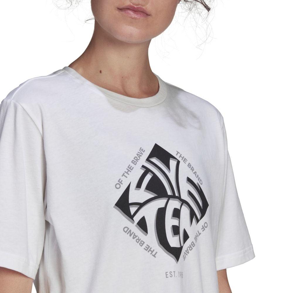 FiveTen Cropped Graphic T-Shirt - Liquid-Life #Wähle Deine Farbe_White