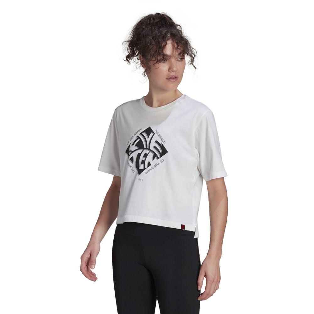 FiveTen Cropped Graphic T-Shirt - Liquid-Life #Wähle Deine Farbe_White