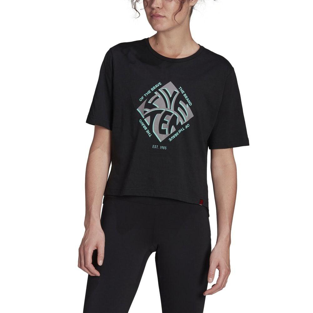 FiveTen Cropped Graphic T-Shirt - Liquid-Life #Wähle Deine Farbe_Black