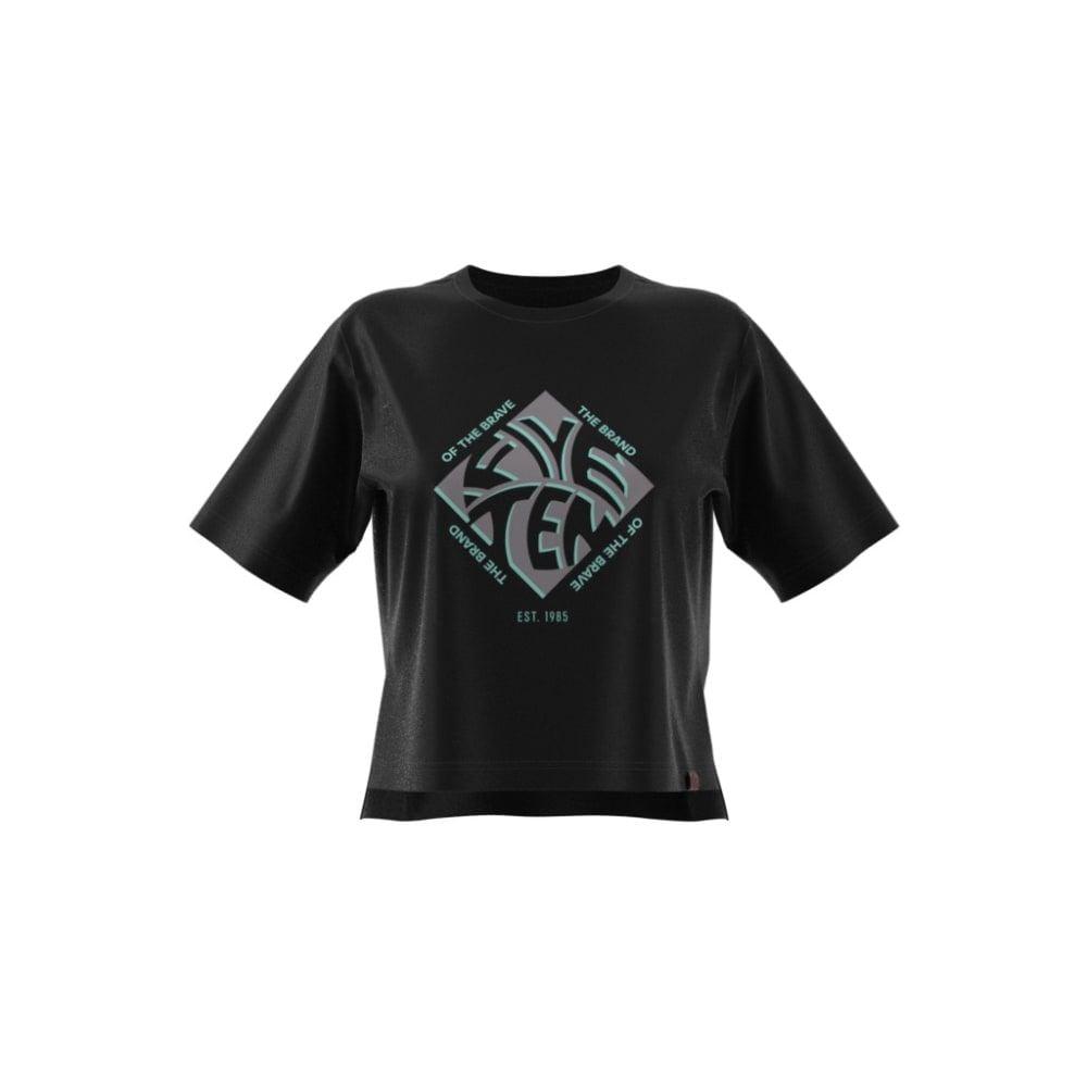 FiveTen Cropped Graphic T-Shirt - Liquid-Life #Wähle Deine Farbe_Black