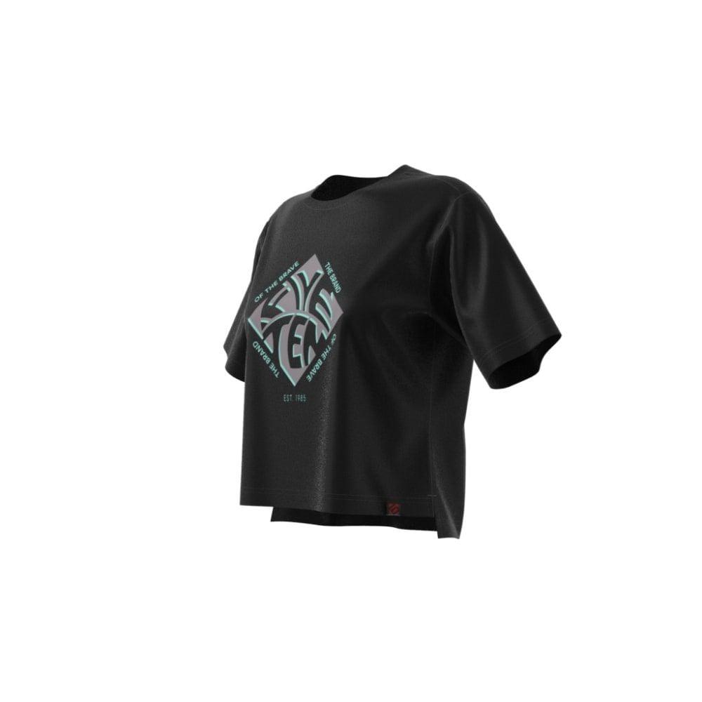 FiveTen Cropped Graphic T-Shirt - Liquid-Life #Wähle Deine Farbe_Black