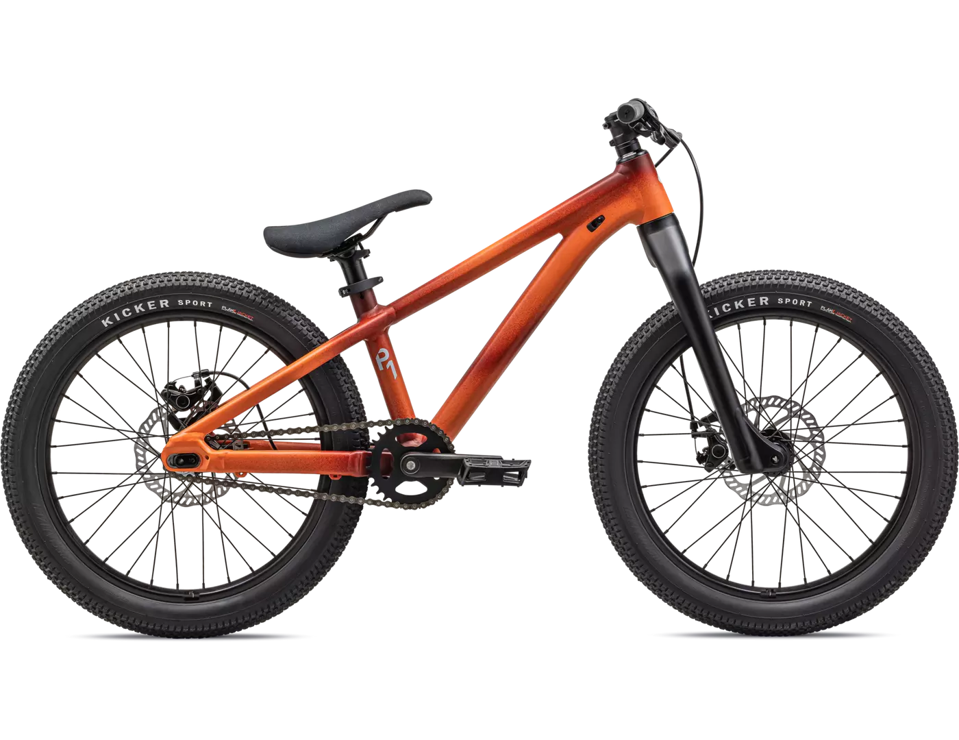 BMX-Rad Specialized P.2, orange, für Tricks und Stunts, robuste Reifen, geeignet für Jugendliche und Erwachsene.