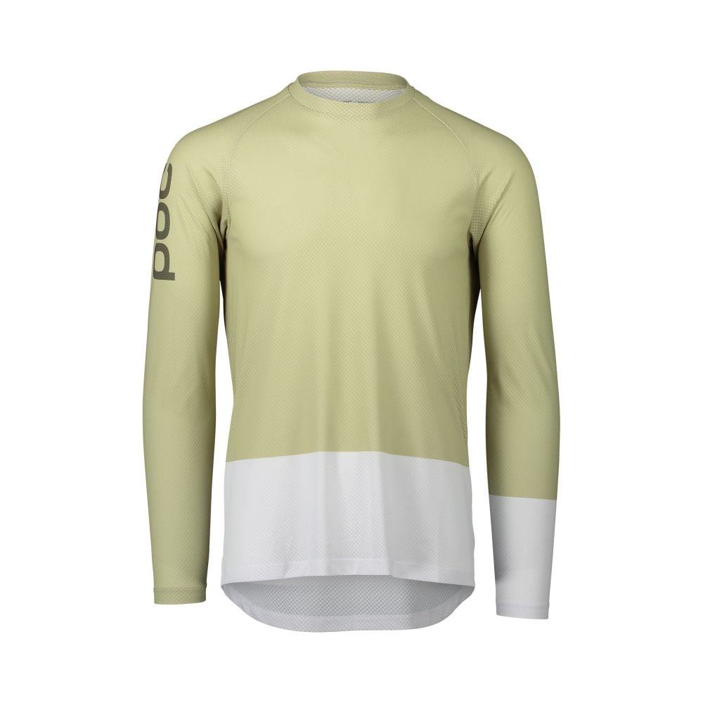 POC MTB Pure LS Jersey - Liquid-Life #Wähle Deine Farbe_Prehnite Green/Hydrogen White