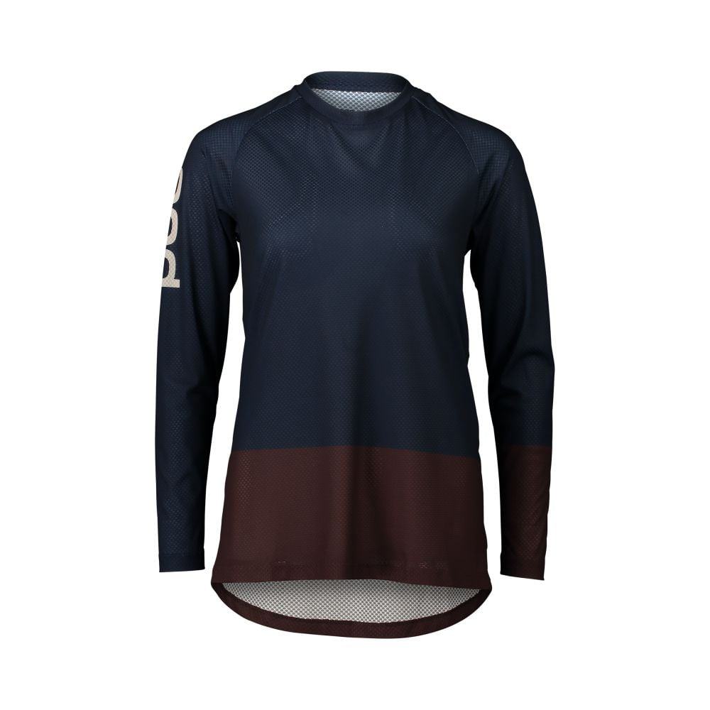 POC Women's MTB Pure LS Jersey - Liquid-Life #Wähle Deine Farbe_Turmaline Navy/Axinite Brown
