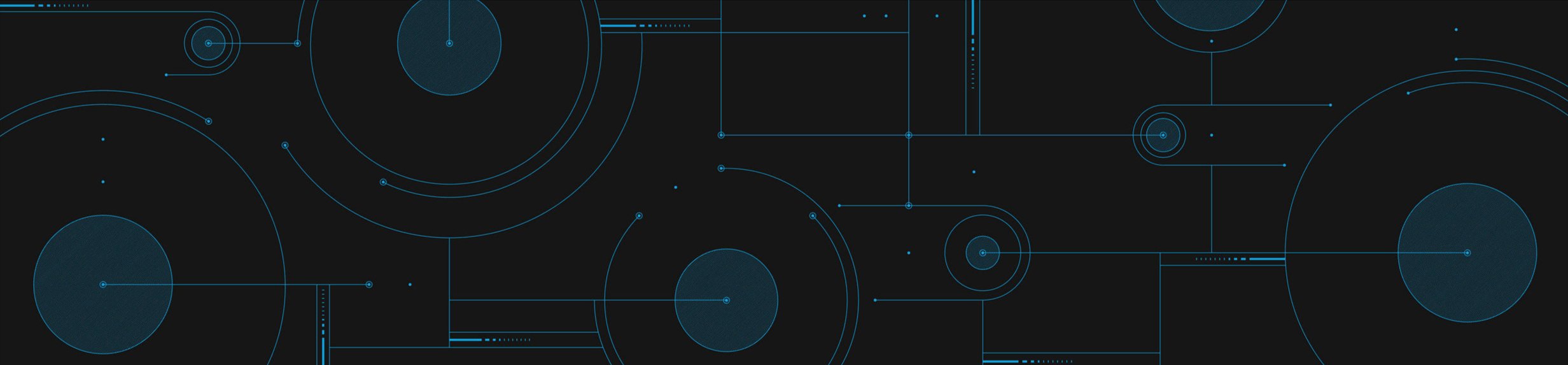 Abstraktes blaues Muster mit Kreisen und Linien auf schwarzem Hintergrund. Keine Marken- oder Modellinformation sichtbar.