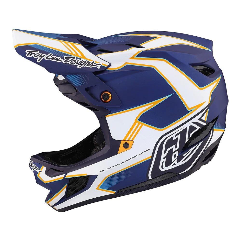 Troy Lee Designs D4 Composite Helmet W/Mips - Liquid-Life #Wähle Deine Farbe_Matrix Blue